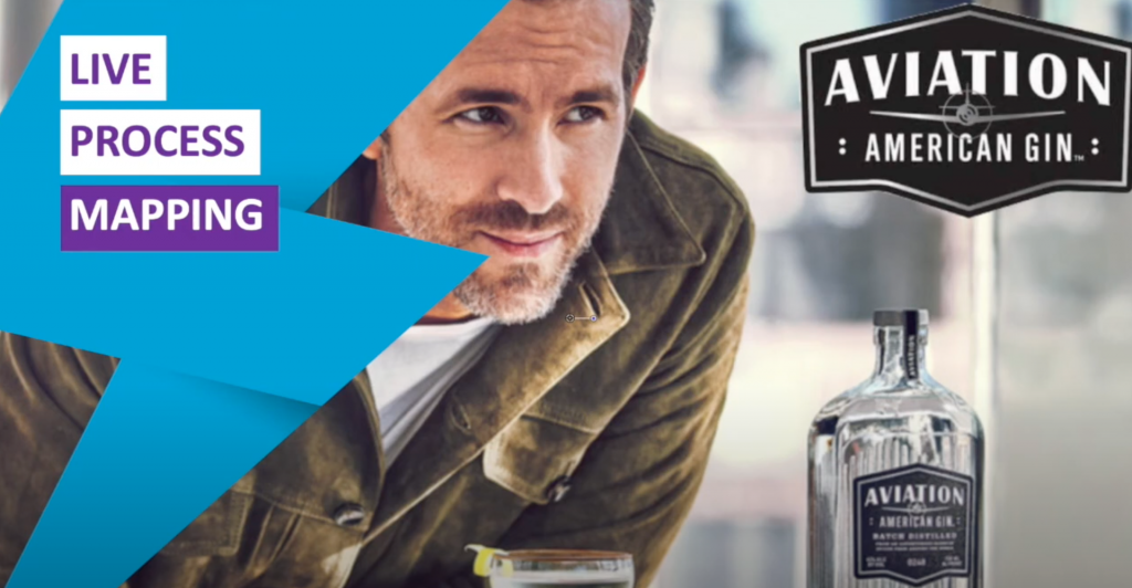 A promotional image for Elements.cloud live process mapping workshop featuring Ryan Reynolds 